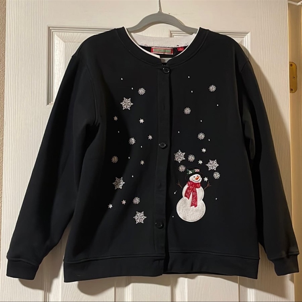 Vintage Christmas button down Sweater